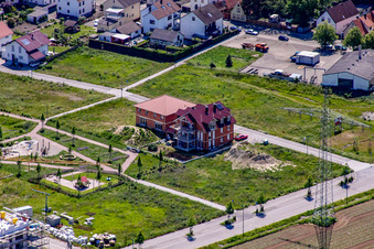 Drone recording of On the high trail in Kandel in the state Rhineland-Palatinate, Germany