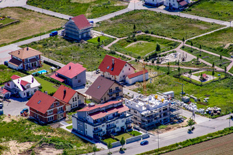 Drone image of On the high trail in Kandel in the state Rhineland-Palatinate, Germany