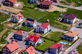 Drone recording of On the high trail in Kandel in the state Rhineland-Palatinate, Germany