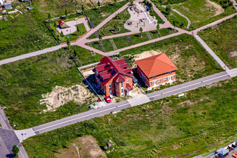 Aerial view of On the high trail in Kandel in the state Rhineland-Palatinate, Germany