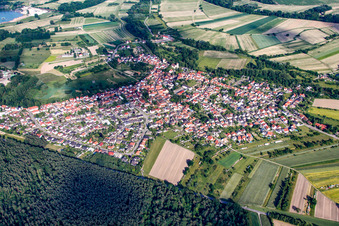 View of the town from the west in Berg in the state Rhineland-Palatinate, Germany