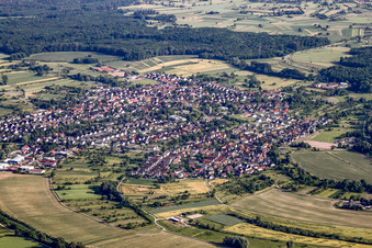From the north in the district Illingen in Elchesheim-Illingen in the state Baden-Wuerttemberg, Germany