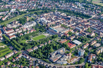 Castle park from the northwest in Rastatt in the state Baden-Wuerttemberg, Germany