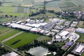 Industrial estate and company settlement der GMT Gummi-Metall-Technik GmbH in the district Vimbuch in Buehl in the state Baden-Wurttemberg