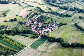 Aerial view of District Walzfeld in Ottersweier in the state Baden-Wuerttemberg, Germany