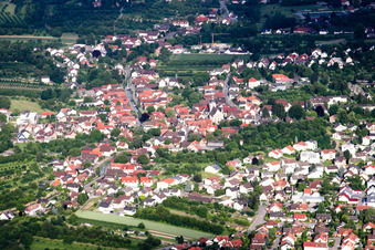 Town View of the streets and houses of the residential areas in the district Sasbachried in Achern in the state Baden-Wurttemberg