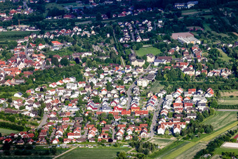 From the west in Sasbach in the state Baden-Wuerttemberg, Germany