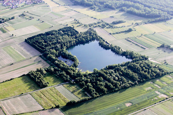 Quarry lake in the district Urloffen in Appenweier in the state Baden-Wuerttemberg, Germany