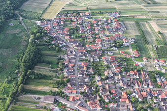 Aerial view of Mattenstr in the district Urloffen in Appenweier in the state Baden-Wuerttemberg, Germany