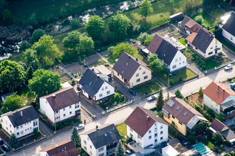 Drone image of Elsässerstr in Kandel in the state Rhineland-Palatinate, Germany