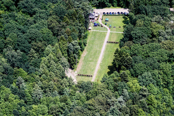 Aerial view of Archery club grounds Kandel in Kandel in the state Rhineland-Palatinate, Germany