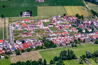 On the high trail in Kandel in the state Rhineland-Palatinate, Germany from the plane