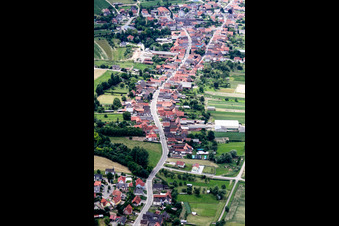 Oblique view of Niederlauterbach in the state Bas-Rhin, France