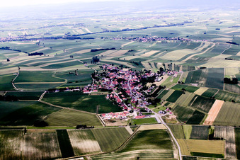 Wintzenbach in the state Bas-Rhin, France from the plane
