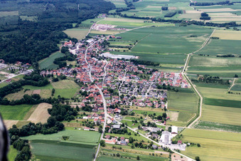Drone recording of Niederrœdern in the state Bas-Rhin, France