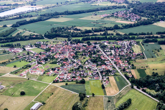 Aerial photograpy of Forstfeld in the state Bas-Rhin, France
