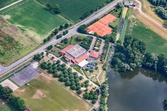 Aerial view of TC 1963 eV Leimersheim in Leimersheim in the state Rhineland-Palatinate, Germany