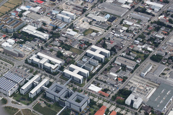 Industrial park with SAP SE in Walldorf in the state Baden-Wuerttemberg, Germany