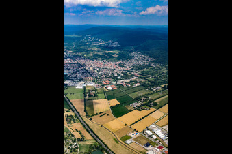 City from the south in Leimen in the state Baden-Wuerttemberg, Germany
