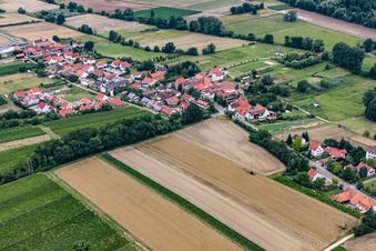 Village view from the northeast in Hergersweiler in the state Rhineland-Palatinate, Germany