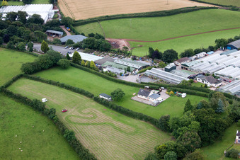 Aerial view of Marldon in the state England, Great Britain