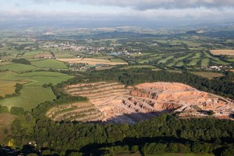 Aerial photograpy of Kingskerswell in the state England, Great Britain