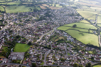 Aerial photograpy of Ipplepen in the state England, Great Britain