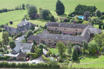 Ipplepen in the state England, Great Britain from above