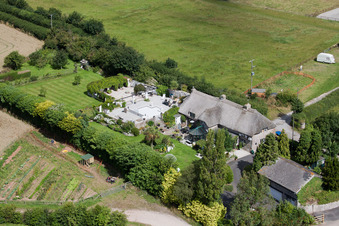 Ipplepen in the state England, Great Britain from the plane