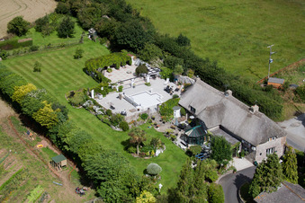 Bird's eye view of Ipplepen in the state England, Great Britain