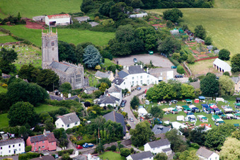 Aerial photograpy of Marldon in the state England, Great Britain