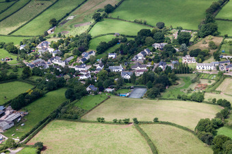 Aerial view of Kingskerswell in the state England, Great Britain