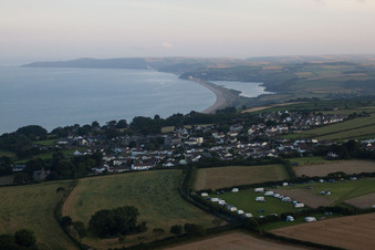 Oblique view of Strete in the state England, Great Britain