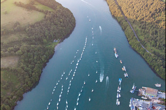 Aerial view of Sandquay in the state England, Great Britain