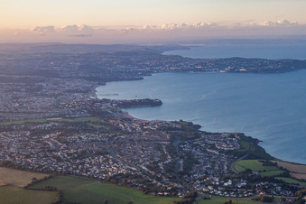 Aerial photograpy of Galmpton in the state England, Great Britain