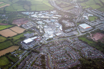 Oblique view of Paignton in the state England, Great Britain