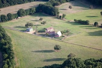 Dollon in the state Sarthe, France from the plane