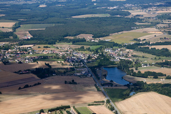 Aerial photograpy of Lavaré in the state Sarthe, France