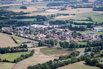 Aerial photograpy of Vibraye in the state Sarthe, France