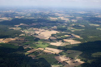 Aerial view of Berfay in the state Sarthe, France