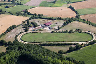 Aerial photograpy of Lamnay in the state Sarthe, France
