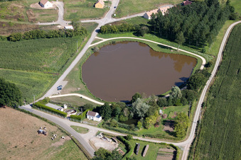 Lamnay in the state Sarthe, France out of the air