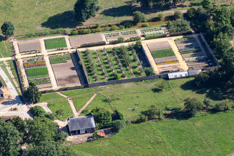 Lavaré in the state Sarthe, France from the plane