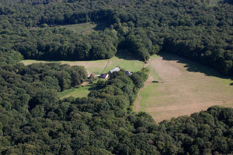 Semur-en-Vallon in the state Sarthe, France out of the air
