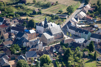 Coudrecieux in the state Sarthe, France from the plane