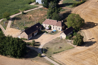 Coudrecieux in the state Sarthe, France viewn from the air