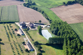 Drone recording of Coudrecieux in the state Sarthe, France
