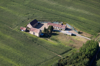 Drone image of Coudrecieux in the state Sarthe, France
