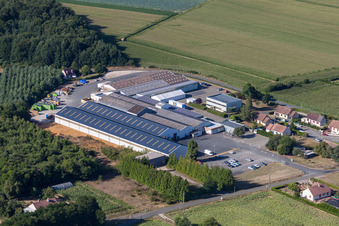 Bird's eye view of Métaseval in Semur-en-Vallon in the state Sarthe, France
