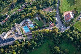 Aerial photograpy of Altleiningen in the state Rhineland-Palatinate, Germany